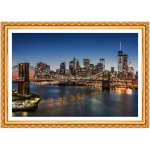 5D DIY teemantmaaling New York Brooklyni silla dekoratiivsed pildid, kivid ja k&auml;sit&ouml;&ouml; 20X30CM