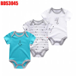 Vasts&uuml;ndinud beebi poiste t&uuml;drukute riided Kiddiezoom puuvillased O-kaelusega l&uuml;hikeste varrukatega beebip&uuml;ksid 3M