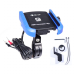 Veekindel mootorratta 360-kraadine mootorratta juhtraua peegli mobiiltelefoni kinnitushoidik koos QC 3.0 USB-laadijaga iPhone Samsung Xiaomi nutitelefoni jaoks
