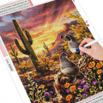 5D isetegemise teemantmaaling linnuke t&auml;isruudukujuline &uuml;mmargune uus saabumine teemanttikandid loomamosaiik p&auml;ikeseloojangu sisekujundus koju Full Round (20X30CM)