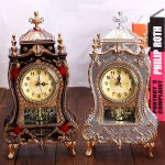 Euroopa retro stiilis lauakell Moodsa disainiga magamistoa dekoratiivne antiikstiilis lauakell 12 muusikalise tunnis helinava lauakellaga valge