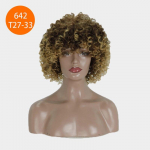 MERISIHAIR Afro Kinky lokkis parukas naistele 5 v&auml;rvi Saadaval Naturaalsed afrok&otilde;rge temperatuuriga juuksed Keskmise pikkusega juustega s&uuml;nteetilised parukad