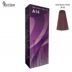 BERINA HAIR COLOR CREAM P&uuml;siv&auml;rv A1-A47 60 g. - Tai A14 Dark Brown Violet
