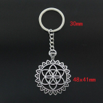 Uus v&otilde;tmehoidja 48x41mm Flower Of Life Yoga Datura Stramonium ripatsid DIY meeste auto v&otilde;tmehoidja s&otilde;rmuse hoidja v&otilde;tmehoidja suveniir ehted