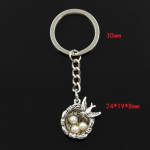 Moodne 30 mm v&otilde;tmehoidja metallist v&otilde;tmehoidja v&otilde;tmehoidja ehted antiikplaaditud p&auml;&auml;sukese linnupesa munad 24x19x8mm ripats h&otilde;be