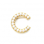 Elegantne naiste kunstp&auml;rlitega helmestega suurt&auml;heline pross, &uuml;likond, rinnam&auml;rk