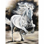 DIY 5D teemantmaali loomad ristpistes hobune teemanttikandid t&auml;isringi/puurimisvaigust kivimosaiik kodukaunistus Full Round 15x20CM