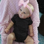 50 cm NPK Reborn Baby Maddie v&auml;ikelapse t&uuml;druku v&auml;ga pehmest riidest nukuvannim&auml;nguasi, elutruu t&otilde;eline pehme puutega vannim&auml;nguasi 50cm Brown eyes