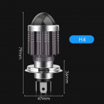 1tk 10000Lm mootorratta esituli H4 LED BA20D H6 pirnid Hi Lo beam Moto H6M P15D LED CSP objektiiv Mootorratta lamp P15D-25-1 valge kollane udutuled H4