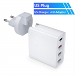 VAORLO Quick Charge 3.0 Mutil USB laadija USB Type C PD QC QC3.0 48W Kiirlaadimine Reisi seinatelefoni laadija UK EU Pistiklaadija iPhone XiaoMi jaoks With EU Plug valge