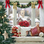 DIY 5D &uuml;mmargune teemantmaaling J&otilde;ulutikandid Ristk&auml;sit&ouml;&ouml; Stitch Kodukaunistus Full Round 20x20CM