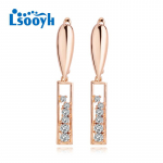 LSOOYH Clip K&otilde;rvar&otilde;ngad Roosa kullav&auml;rvi Moodne k&otilde;rvar&otilde;ngas Naistele Liblikas kuubik tsirkooniumoksiidist &otilde;&otilde;nes pikad k&otilde;rvar&otilde;ngad Ehted A