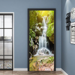 Metsamaastikud 3D uksekleebised Isekleepuvad eemaldatavad linnud maastikutapeet Magamistoa k&ouml;&ouml;gikaunistus Kunst seinamaaling plakat 77x200cm
