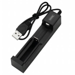 18650 1 pesaga akulaadija USB universaalne nutikas kiirlaadimine taaslaetav liitiumaku laadija numbrile 14500 16650 14650 18500 must