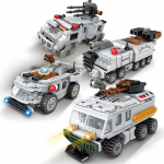 KAZI Energy Transfer relvastatud autode kosmoselennukite ehitusplokid 4-&uuml;hes komplekti kinkekarp, kuhu mahub poiste kokkupandud m&auml;nguasjad