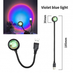 LED-USB p&auml;ikeseloojangulampide projektor kodukaunistusega &ouml;&ouml;valgusti kaasaskantav meeleoluvalgusti magamistoa jaoks elutoa seinafotograafia neoonvalgustid Rainbow