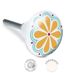 Les Tr&eacute;sors De Lily [A2104] - Mitmev&auml;rviline keraamiline m&ouml;&ouml;blinupp  Lilled  - 65x35 mm mitmev&auml;rviline