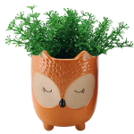 Les Tr&eacute;sors De Lily [A2498] - Oranž 'Chouette' keraamiline poti kate - 13x10 cm oranž