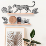 Les Tr&eacute;sors De Lily [R3379] - Must kleebiseleht  Cheetah  - 20x70 cm must