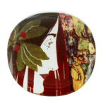 Les Tr&eacute;sors De Lily [R4274] - K&auml;sitsi valmistatud pross  Mistinguette  punane roheline - 55x52 mm punane