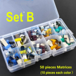 1 komplekt Dental Metal Matrix Matrixes Rihm Retainerless kummikinnitusega hambaortodontilise materjali maatriks 1 set B