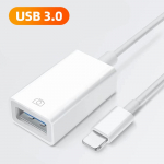 Fonken OTG-adapter Lightningi ja USB 3.0 andmekaabli kaamera kaardilugeja jaoks iPhone'i iPadi konnektori muunduri jaoks valge