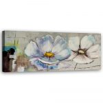 L&otilde;uenditr&uuml;kk Flowers Watercolour Panorama 90x30 sinine