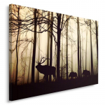 L&otilde;uendiprint Deer in the forest Udupruun 60x40 pruun