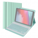 Juhtmeta BT-klaviatuuri USB-klaviatuur PU-nahast kaitse&uuml;mbrisega tahvelarvuti jaoks, mis &uuml;hildub iPadiga roheline