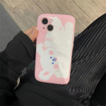 Esteetilised kirjad Make Up Mirror Flip telefoni&uuml;mbris iPhone 14 13 12 Pro Max 11 Cartoon Bunny Panda hoidiku kaitsev pehme kate For iPhone 13Pro