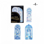 6 lehte/pakk PET Vintage kleebised Unistav ilus lilleline aken palee kiriku muster DIY k&auml;sit&ouml;&ouml; scrapbooking materjal