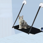 Kassi v&otilde;rkkiik imemiskupp aknalaud kassi v&otilde;rkkiik suvine hingav v&otilde;rgust kahekihiline rippuv lemmiklooma v&otilde;rkkiik kassi voodi 1pcs-Single storey must