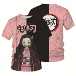 Suvemood Anime Deemonitapja Kochou Shinobu 3D T-s&auml;rk Laste vabaaja T-s&auml;rk Poiss T&uuml;druk Unisex Riided Suured T-s&auml;rk Topid 140(9T-10T)