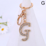 26 Letter Rhinestone Keychain Kuldne v&otilde;tmehoidja Naiste koti kaunistused Auto v&otilde;tmehoidja