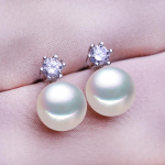 SENIKO 8-9mm naturaalsed mageveep&auml;rliga k&otilde;rvar&otilde;ngad, geomeetriline disain, mood kuupmeetrist tsirkooniumoksiidist k&otilde;rvar&otilde;ngad naistele, t&uuml;drukutele kingitus valge