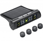 Juhtmeta p&auml;ikeseenergia rehvir&otilde;hu j&auml;lgimiss&uuml;steemid 4 v&auml;lise anduriga reaalajas r&otilde;hu- ja temperatuurih&auml;ire automaatne veoauto ohutusmonitor 17x11x5cm