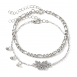 2023. aasta suvek&auml;ev&otilde;ru ehted Euroopa stiilis lihtsad ehted kingitus madu luust kett, kristallpahkluu 2-osaline, kuldne liblikast, kristallpahkluu 2-osaline komplekt h&otilde;be