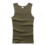 Meeste Lihasvestid Puuvillane Aluspesu Varrukateta Tank Top Solid Muscle Vest Aluss&auml;rgid Kandiline krae V&otilde;imlemisriided Kulturismi Tankid M