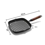 Majapidamises kasutatav praadimispann, spetsiaalne praadide praadimiseks, malmist triip, katmata, paksendatud, plekkideta steiki induktsioonpliit