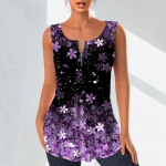 Naiste moodsad V-kaelusega s&auml;rgid vabaaja topid Naiste 3D-roosad kirsi&otilde;itega prinditud vest suures suuruses varrukateta pluusiga mantlid XS roosa