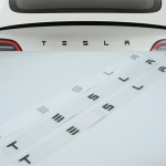 1 tk ABS auto kiri Tagumine tagaluugi pagasiruumi kleebised Embleemi m&auml;rgi kleebis Model 3 mudeli X mudeli S mudeli kleebis DUAL MOTOR must