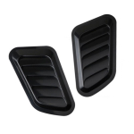17 cm universaalne s&uuml;sinikkiust auto dekoratiivne &otilde;huvoolu sisselaskeava kapoti k&uuml;hvel kapoti ventilatsiooniava katte kleebised kaunistus 2PC BLACK black