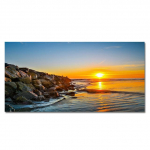 Sunset Beach Seascape Wall Art Mountaini l&otilde;uendimaaling Plakatid ja tr&uuml;kised Moodne seinakunsti pilt elutuppa 20x40cm