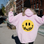 V&auml;rviline SMILE naerun&auml;gu Pusa Naiste Pusad Pusad Pullovers Moodne graafika puhas puuvillane Streetwear top džemprid sobivad kapuutsid M