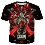Doom T-s&auml;rgid FPS M&auml;ng 3D Prindi T&auml;navar&otilde;ivad Mehed Naised Lahedad Suure kaelusega T-s&auml;rk Harajuku Mood Lapsed Poisid T-s&auml;rgid Topid Riietus 2XL