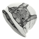 Prantsuse buldogi kutsika n&auml;okullud Nokam&uuml;tsid M&uuml;tsid Mood Talvine Soe Unisex Naised Kootud M&uuml;ts Unisex T&auml;iskasvanutele Prantslanna Kapott M&uuml;tsid Beanies Hat