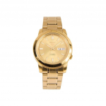 Seiko 5 kullatooni roostevabast terasest kullast numbrilauaga 21 juveeliga automaatne meeste k&auml;ekell SNKK20K1 kuld