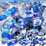 LELE 700+tk SWAT politsei ehitusklotsid m&auml;nguasjad lastele poistele Blue/White Police