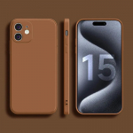 Telefoni&uuml;mbris iPhone 15 Pro Max Skin Feel Pehme kandiline vedel silikoon&uuml;mbris iPhone 15 Pro Max Plus 15pro 15promax 15plus p&otilde;rutuskindel tagakaas For iPhone 15 pruun