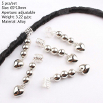 5 tk. kuldne h&otilde;bedane juukses&otilde;rmus, punutud rastapatsid, helmed, juuksed, k&auml;tised Dread Tube, reggae punutised, tarvikud, pikendus